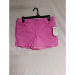 Wonder Nation Size XL 14-16 Solid Tropical Pink Denim Shorts Pull on